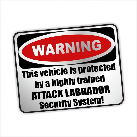 Warning Aufkleber Labrador 