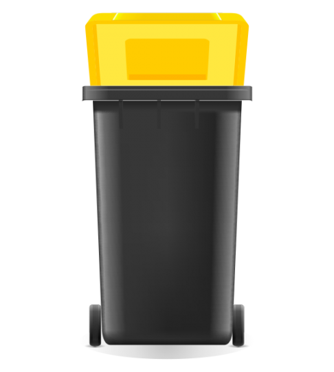 Gelbe Tonne Müll Aufkleber MülltonneGelb | Uni