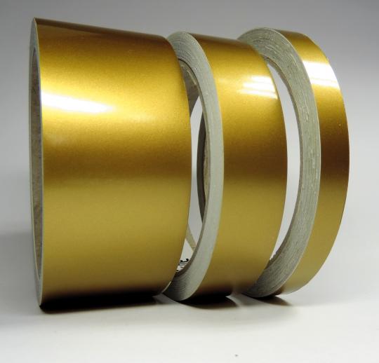 Doppel Zierstreifen Pin Stripe Bronze Gold matt 10m 10mm incl Anfang